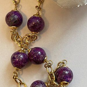 Itaor Purple Beads Necklace